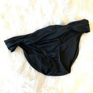 Athleta Bikini Bottom Sz XL Solid Black Swimsuit